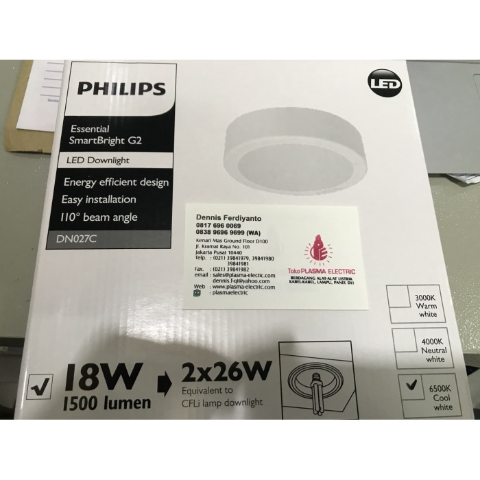 DOWNLIGHT OUTBOW PHILIPS DN027C 8â 18W 18 W 18WATT 18 WATT 6500K