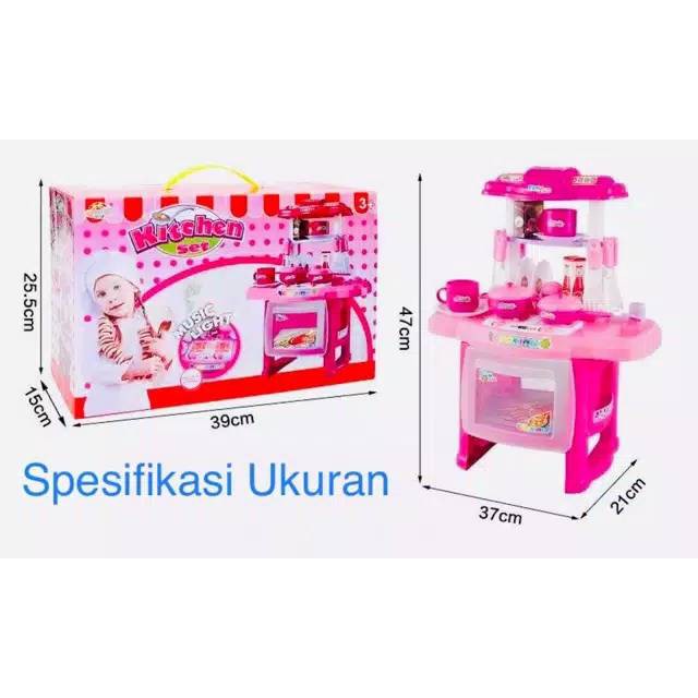 [FUNNY]Mainan Anak Kitchen Set Masak-Masak Lengkap Accs 24pcs Dan Ada Suara Memasak Seperti Asli