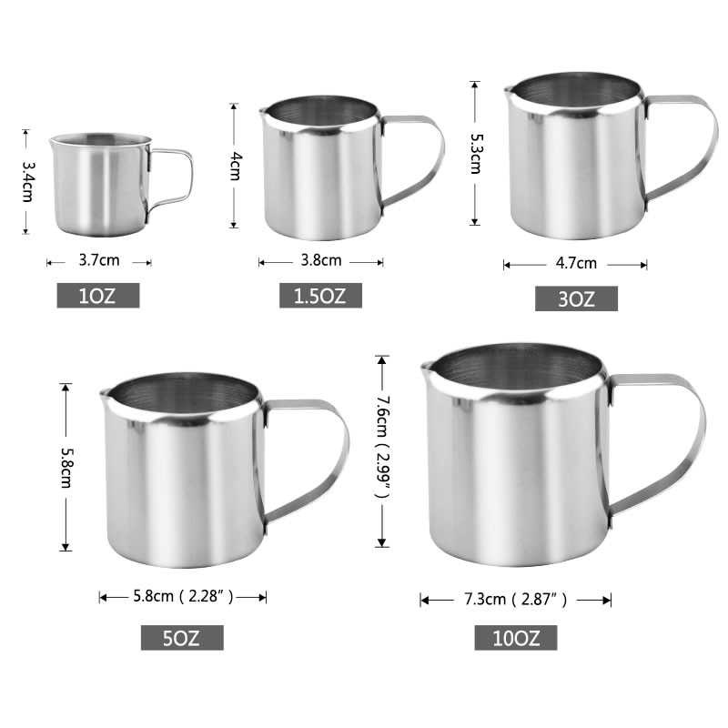 TD-DA DROHOEY Gelas Milk Jug Kopi Espresso Latte Art Stainless Steel - S06HG