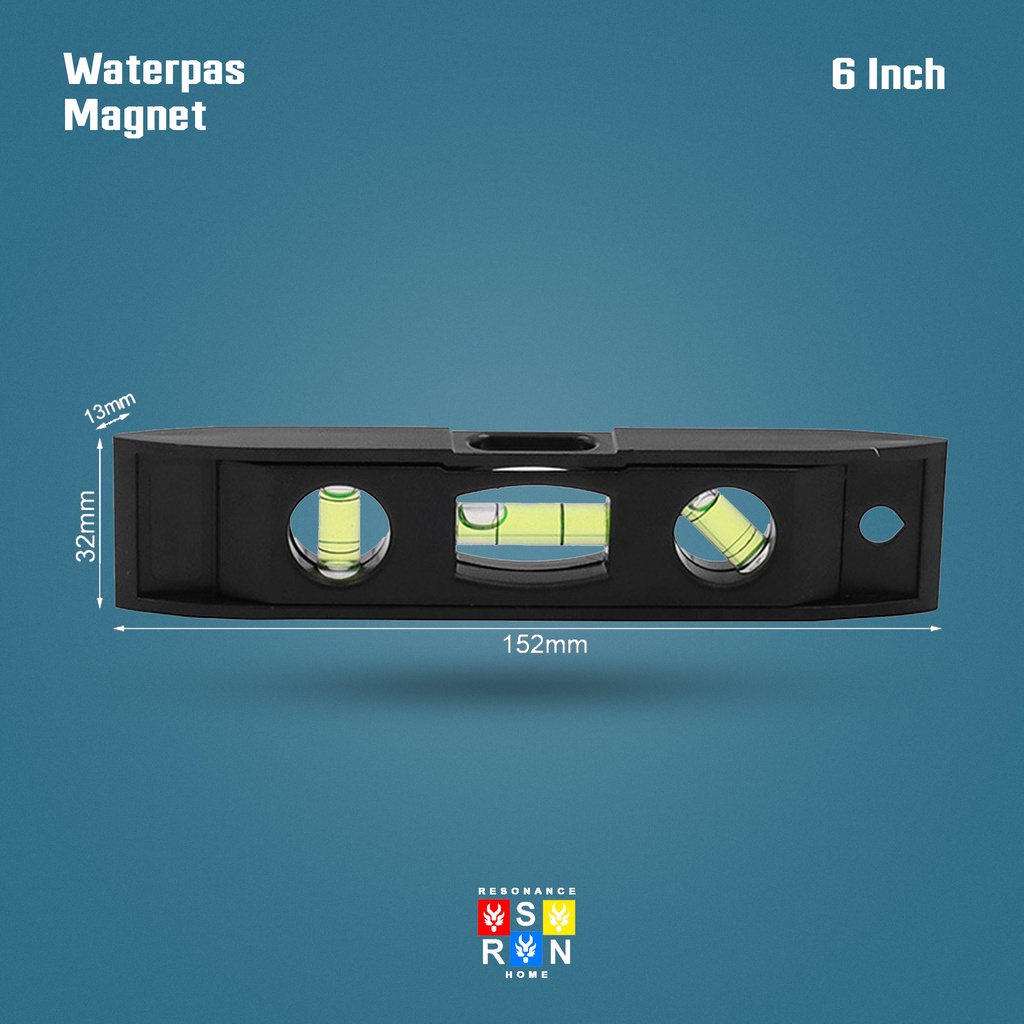 Waterpas Magnet 6 Inch | Waterpass Mini 6 Inci | Alat Ukur Tukang Bangunan