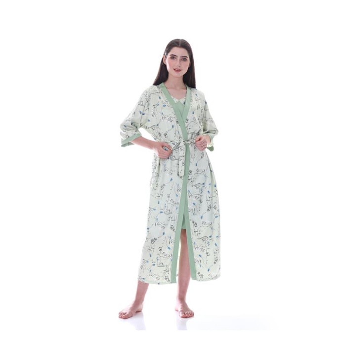 Cynthia Kaliandra Sleepwear Kimono Set - Hijau #98