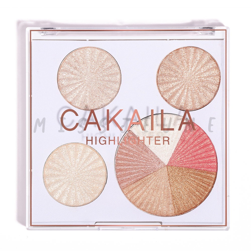 CAKAILA 8 Colors Warna Highlighter Shimmer Bronzer Kontur Palet Powder Blush Makeup Original