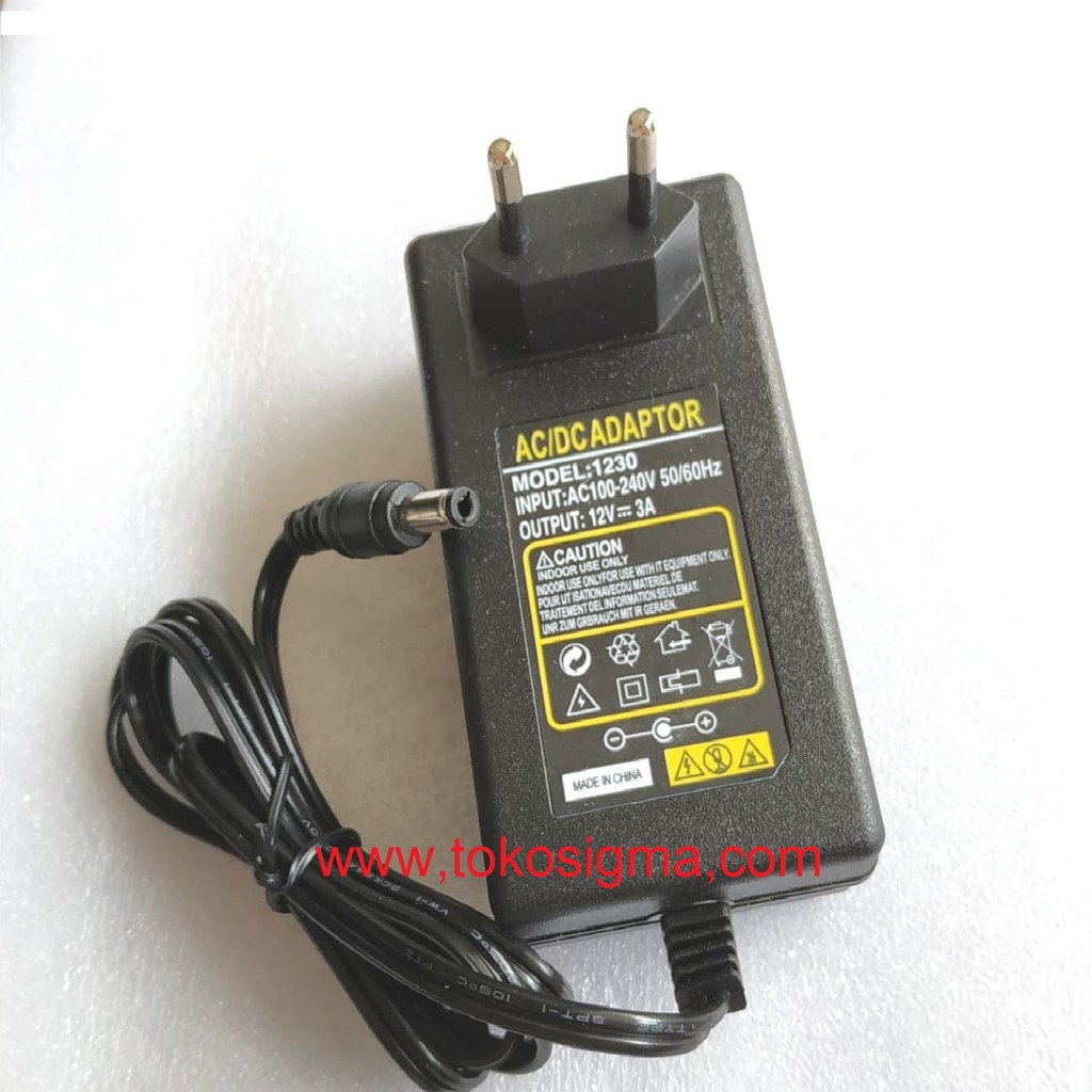 ADAPTOR AC to DC 12V 3A 3000mA JEK plug 5.5x2.5mm power supply Adapter