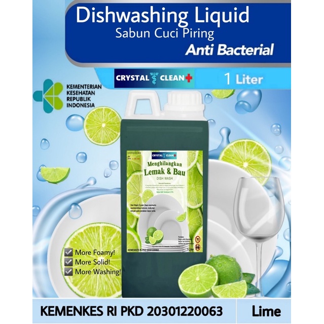 Crystal Clean 1L Dishwash Sabun Cuci Piring