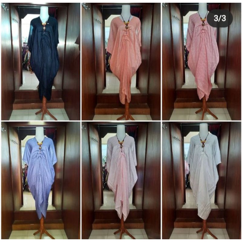 Kaftan Batwing Kerutan Viscose