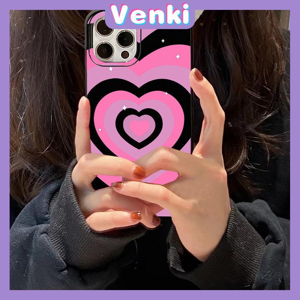 iPhone Case For 14 Series TPU Soft Case Magic Love Circles Glossy Pink Candy Case Camera Protection Shockproof For iPhone 14 13 12 11 Plus Pro Max 7 Plus X XR