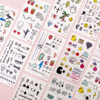  Stiker  Tato Motif Kartun Anime  untuk Scrapbook DIY 