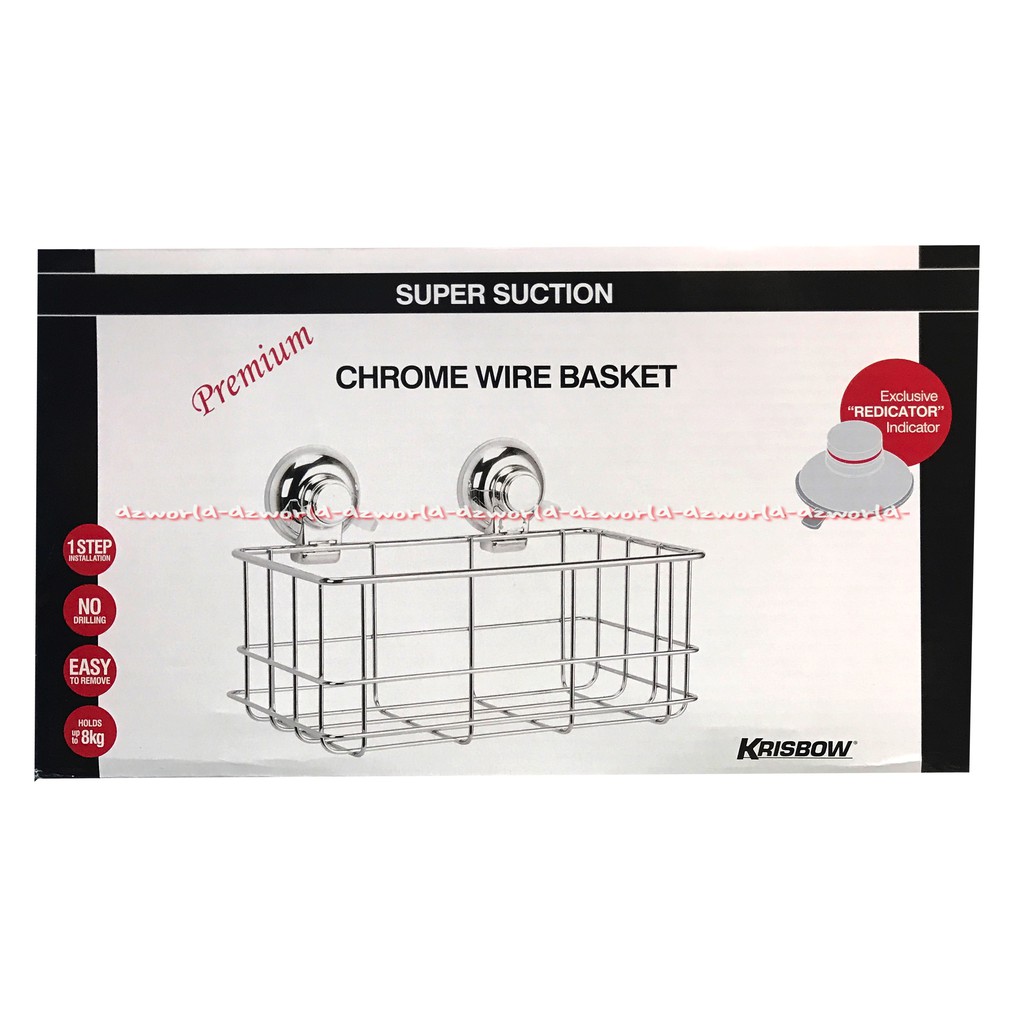 Stora Chrome Wire Basket Keranjang Tempat Peralatan Mandi Sabun Keranjang Tempel Krisbow Storage