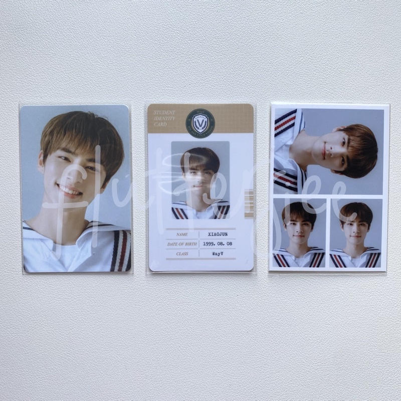 id card photocard photo id wayv xiaojun back to school kit 2021
