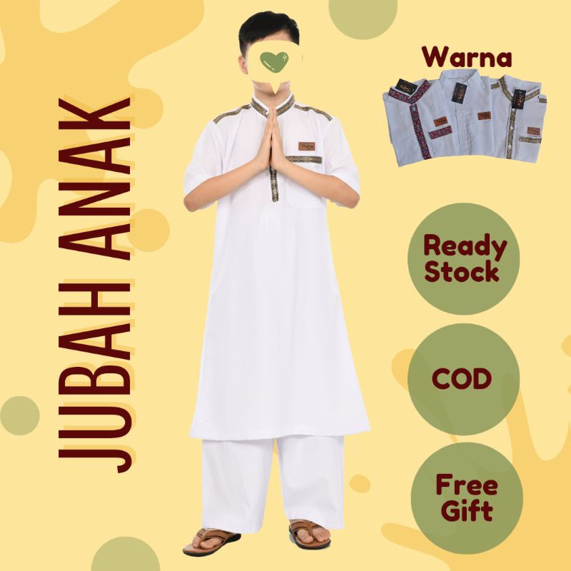 Jubah Anak laki Laki Putih