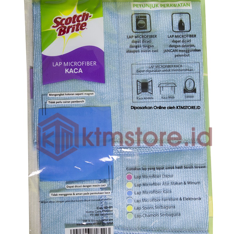 3M Scotch Brite Lap Kaca Microfiber Bahan Kain ID-81