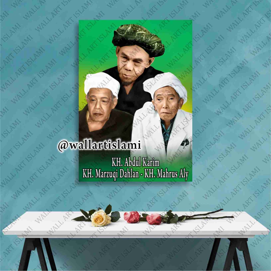 Wall Art - KH. Abdul Karim & KH. Marzuqi Dahlan & KH. Mahrus Aly - 01 SP