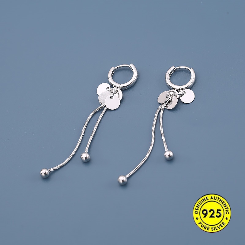 Anting Gantung Panjang Bahan Sterling Silver 925 Untuk Wanita