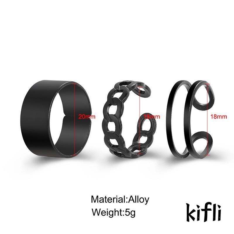 Set Cincin Kombinasi Model Tumpuk Gaya Kepribadian