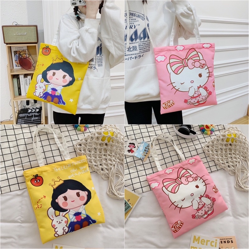 totebag wanita tote bag canvas tas bahu