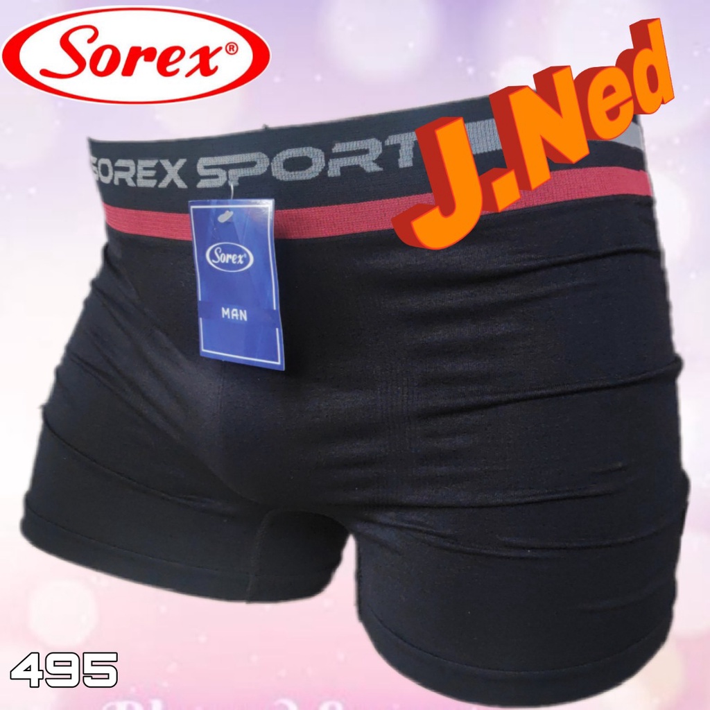 J495T | (ISI 3 PCS) CELANA DALAM BOXER PRIA SOREX PREMIUM SIZE M - XXL