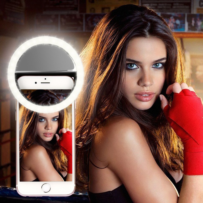 Lampu Selfie Ringlight 36 LED Flash Live Show Portable Clip Ring Light