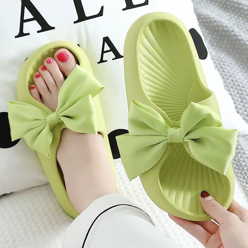 Lazy Bear Sandal Ribbon Slip On /Butterfly Sendal H13 /Sendal Pita Besar /Sandal Jelly Wanita Import / Sandal Rumah / Sendal Santai Korea