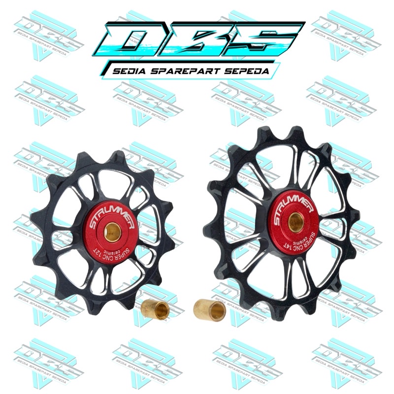 PULLEY STRUMMER 12T dan 14T CERAMIC SUPER CNC PULEY RD 12/14t