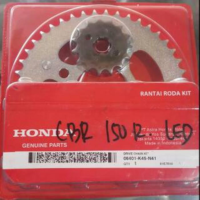 Gear Set Rantai Roda Kit Honda CBR 150 R LED K45 KYE GEAR SET CB150R GEARSET K45 GEAR SET KYE