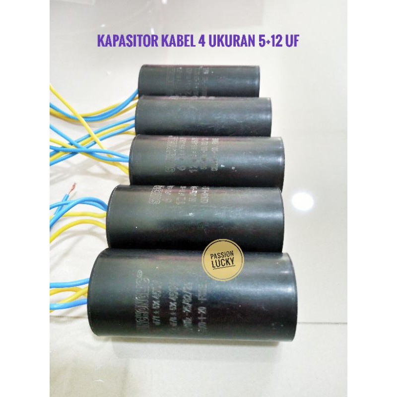 KAPASITOR 6+12UF / 5+12uf/ 4+12uf MESIN CUCI