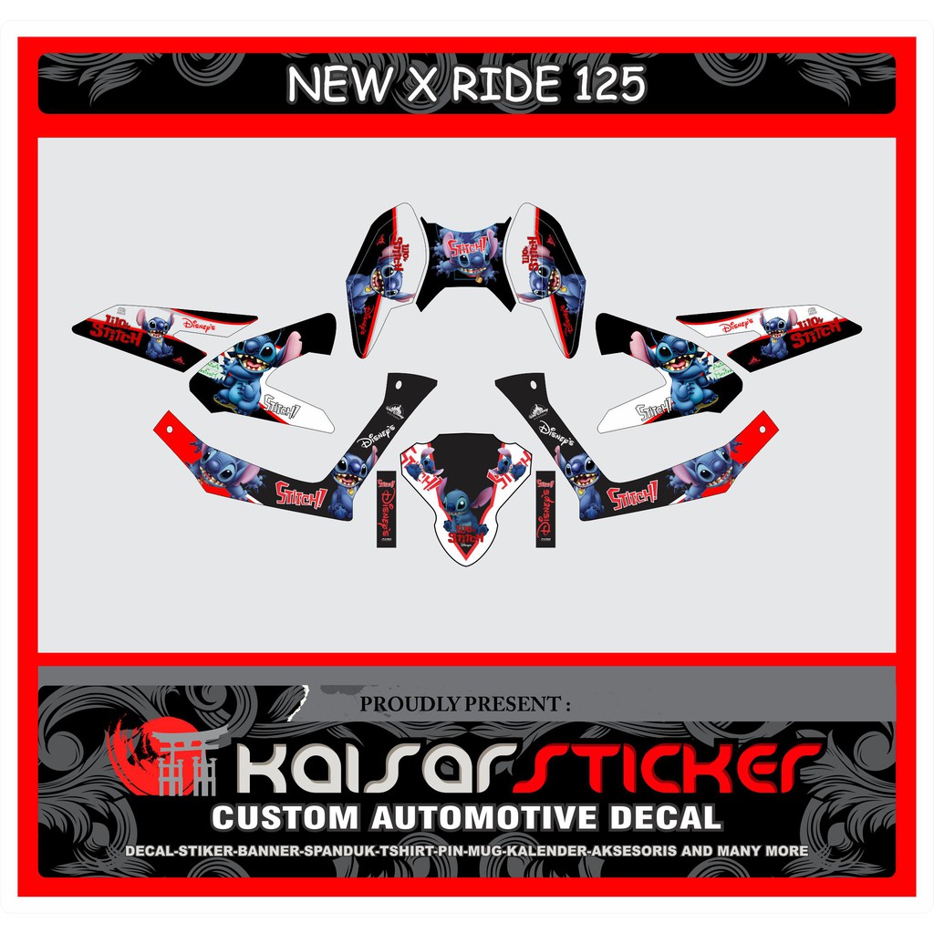 STICKER MOTOR YAMAHA X RIDE 125 FULL BODY STITCH
