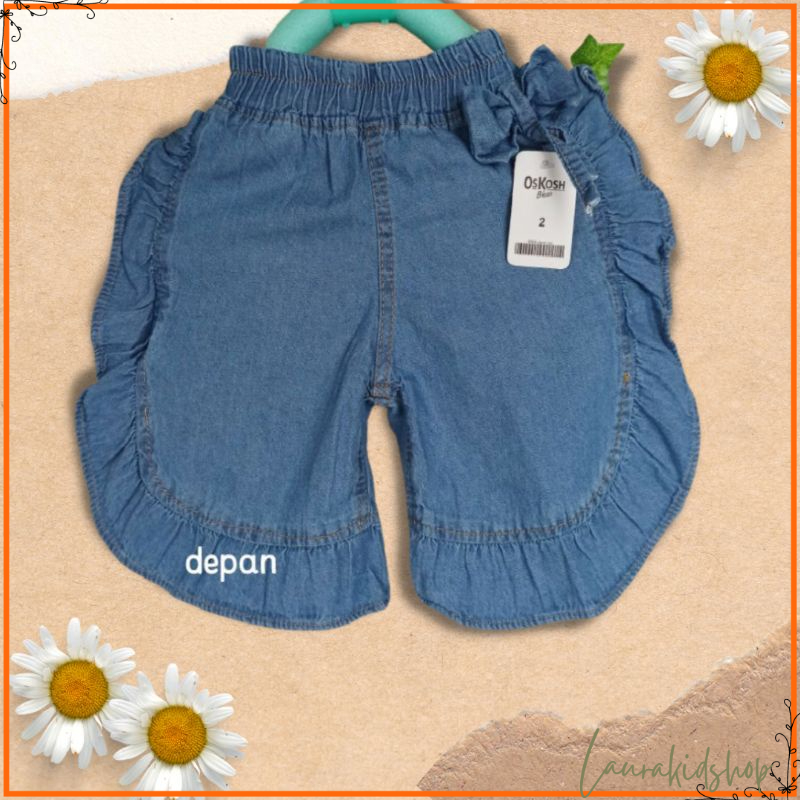 Celana Jeans Pendek Anak Perempuan 2-6 Tahun