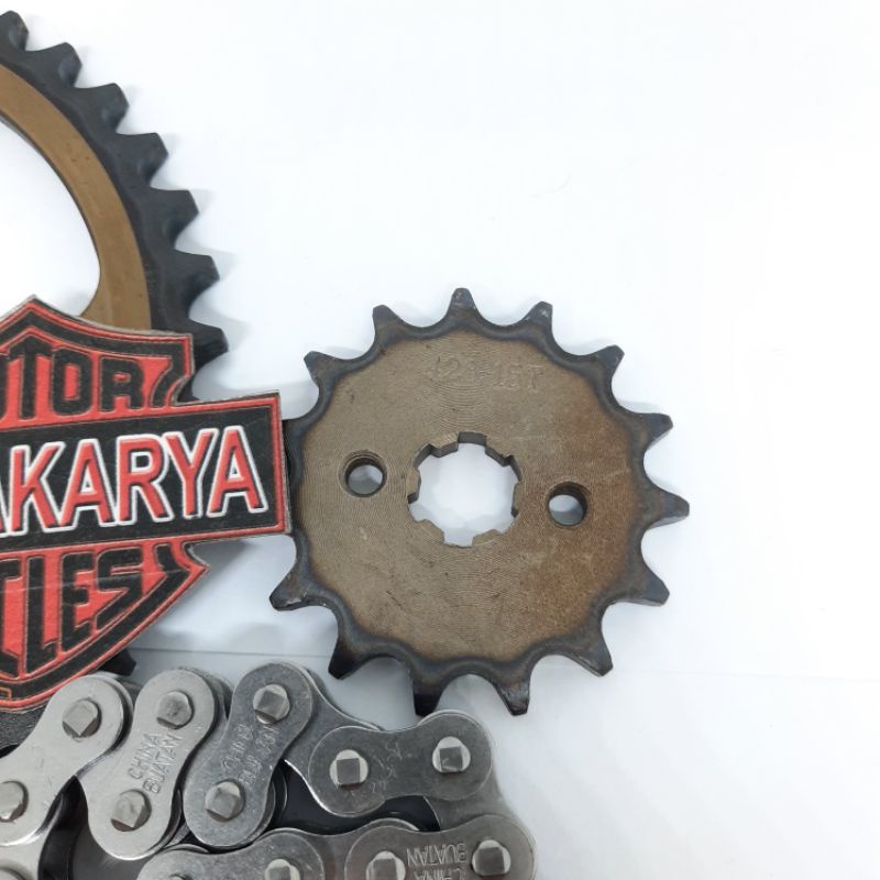 GEARSET GIRSET GEAR SET GIGI TARIK GIR PAKET SPROCKET SET SUPRA SUPRA X PRIMA GRAND ASTREA WIN