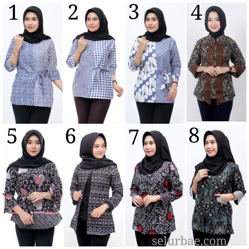 BAJU BATIK WANITA MODERN MONALISA GENES M,L,XL asli PEKALONGAN