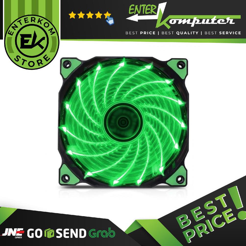 Segotep Fan Casing Polar Wind 12cm Green Led Murah Shopee