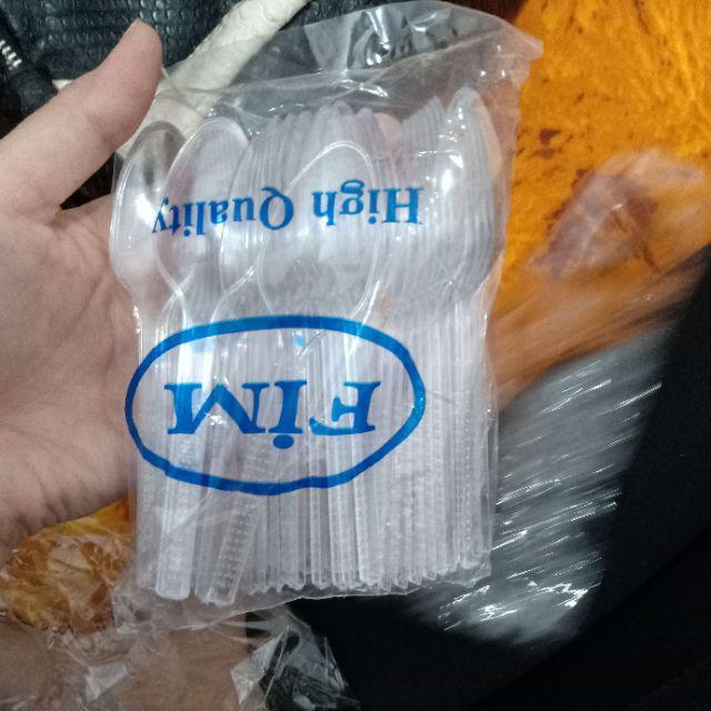 Sendok Teh Kecil Plastik Bening Transparan High Quality Super