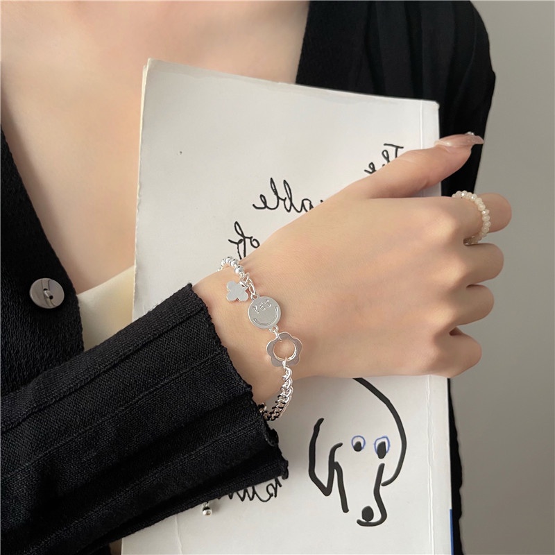 Korea Stitching Irregular Personality Bracelet Female Personality Wild Chain Hand Jewelry Accessories Sweet Heart Jewelry