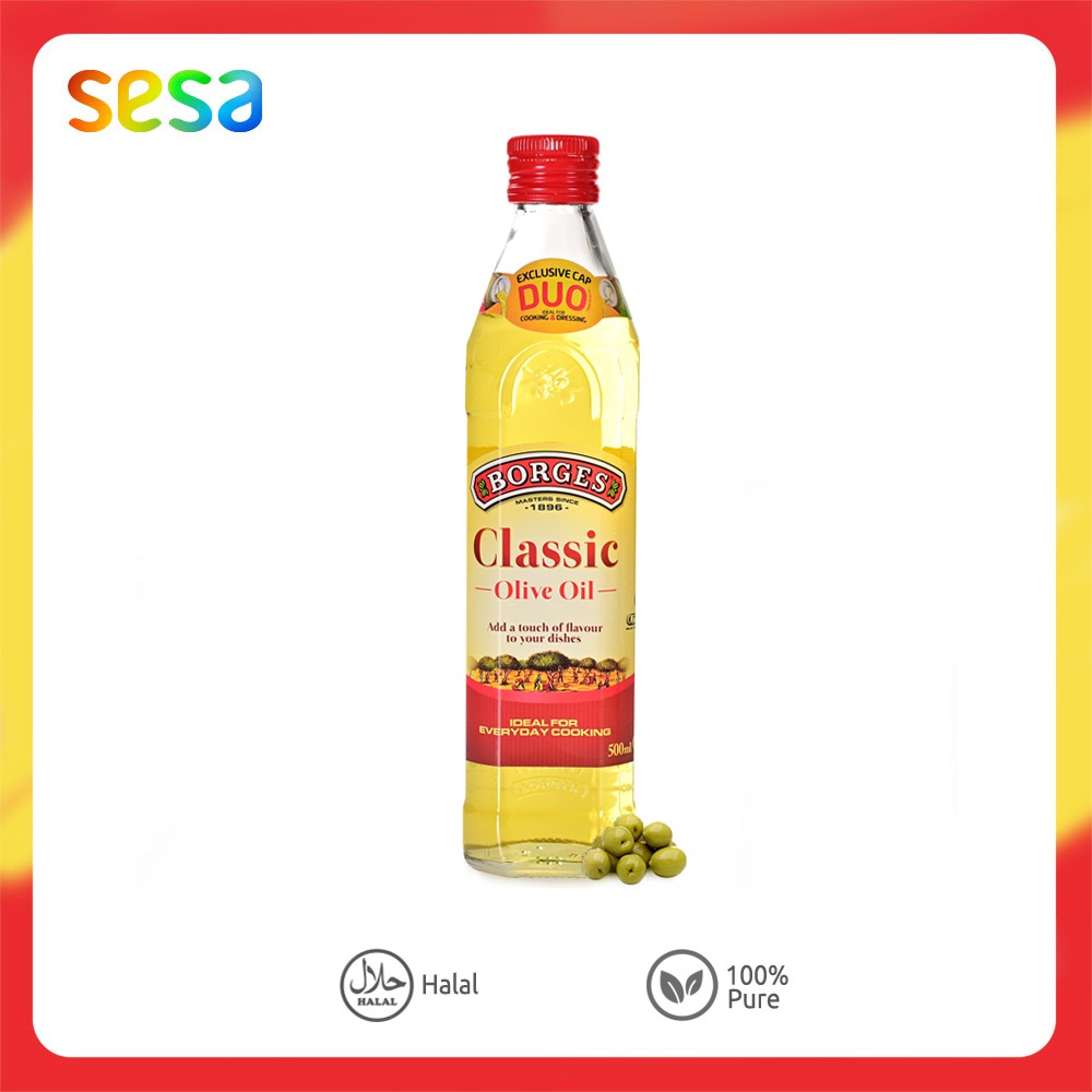 

BORGES Pure Olive Oil 500ml - Minyak Zaitun Sehat Kebutuhan Memasak