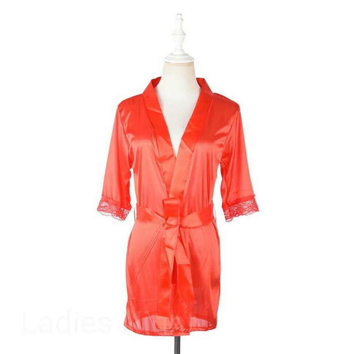 Kimono Sexy Sleepwear Bathrobe Lingerie Robe+Belt+Gstring A127