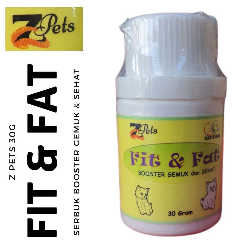 Z Pets FIT & FAT Vitamin Booster Gemuk dan Sehat untuk Anjing & Kucing 30g