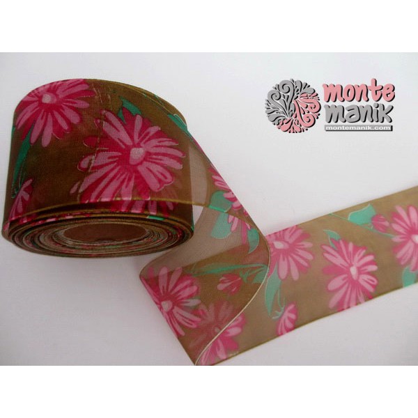 

Pita Organdie Motif Bunga 1,5 inch (PITA-24) Bahan Craft MM