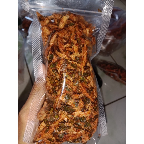 

Basreng Pedes daun jeruk kemasan poch