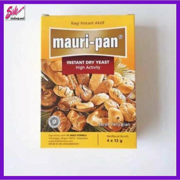 

Giragi- Ragi Instant Roti Kue Mauripan Instant Dry Yeast 4X12Gram -Makanan-Minuman.