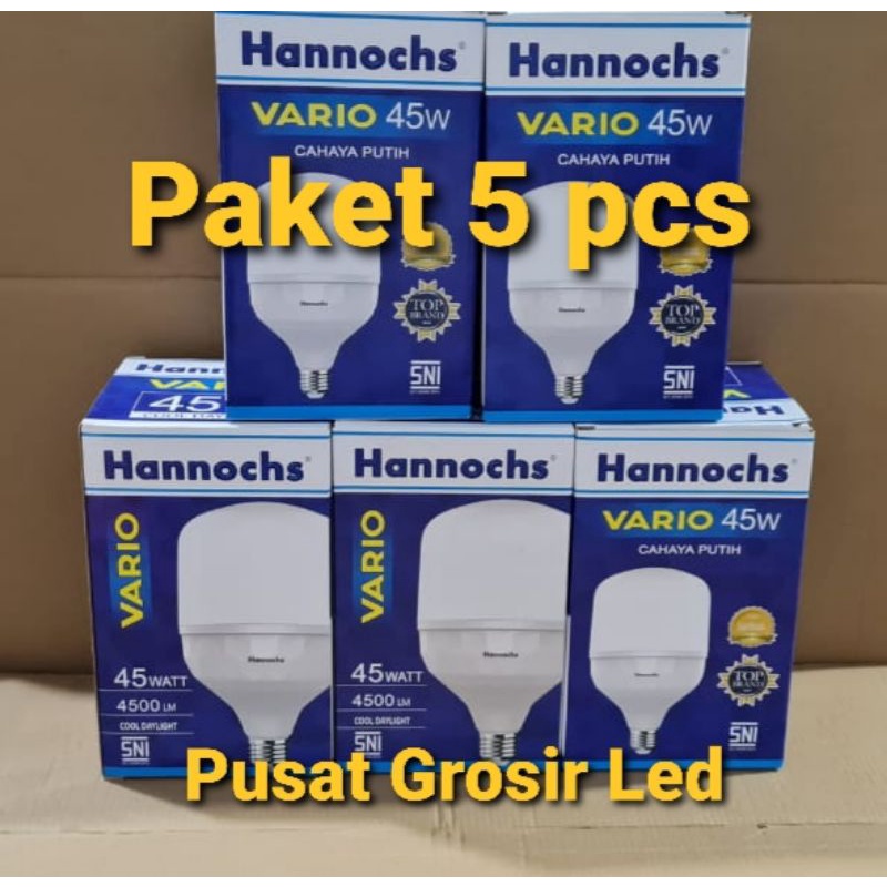 Paket 5 pcs Hannochs Vario 45 watt Cahaya Putih