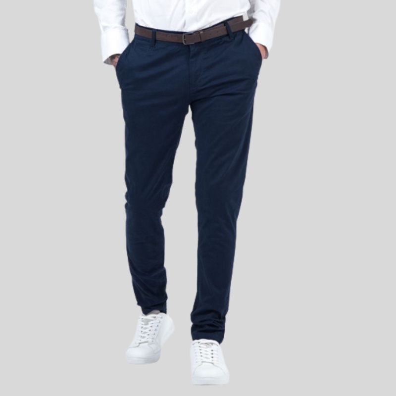 Suke Chino Pants Pria Slim Fit Nevy