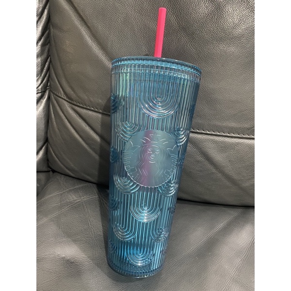 Starbucks Tumbler Cold Cup Bling Cup Aqua Scales Summer Edition 2022 Phase 3 Back To School