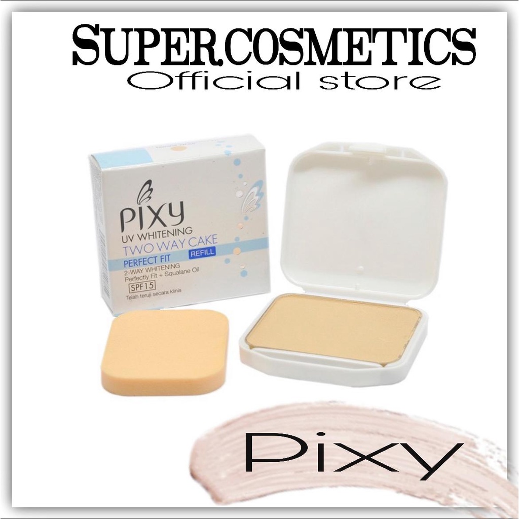 (COD) Refil Pixy uv Whaitening Two Way Cake Perfect Fit spf 15