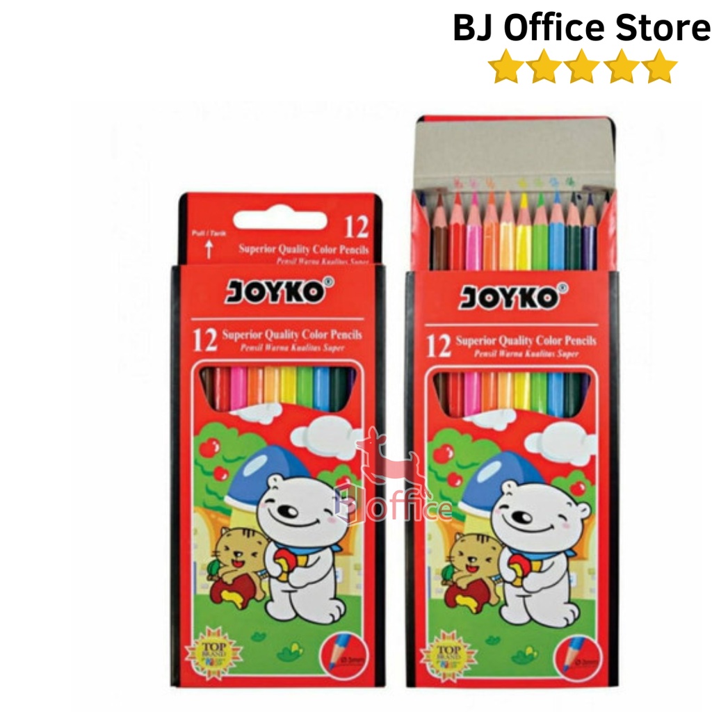 

Joyko Pensil Warna 12 Warna - Superior Quality Color Pencils (CP-12PB)