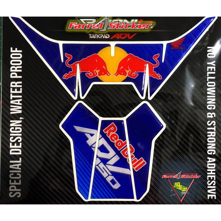 tankpad deck pad adv motif redbull biru