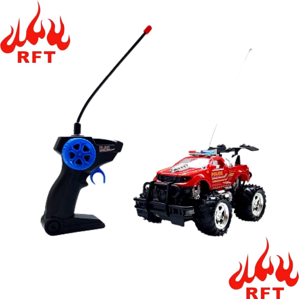 DOUBLE GREAT   HENGJIAN MAINAN ANAK RC MOBIL BIGFOOT SUV REMOTE TEMBAK SKALA 1:24 POLICE CAR SERIES 