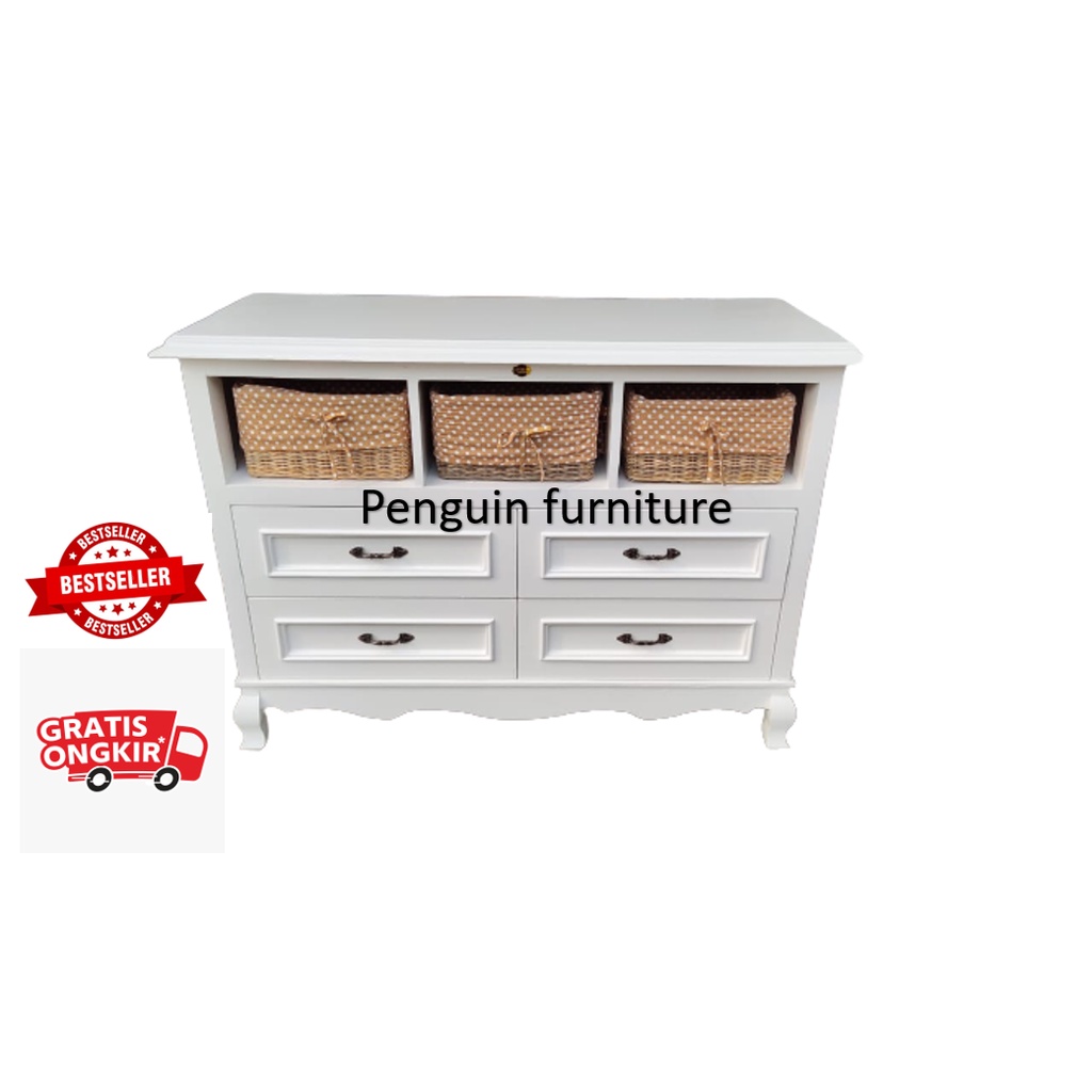 BUFET TV/BUFET PENDEK/BUFET PUTIH/BUFET KLASIK/BUFET KERANJANG/BUFET LACI/penguinfurniture