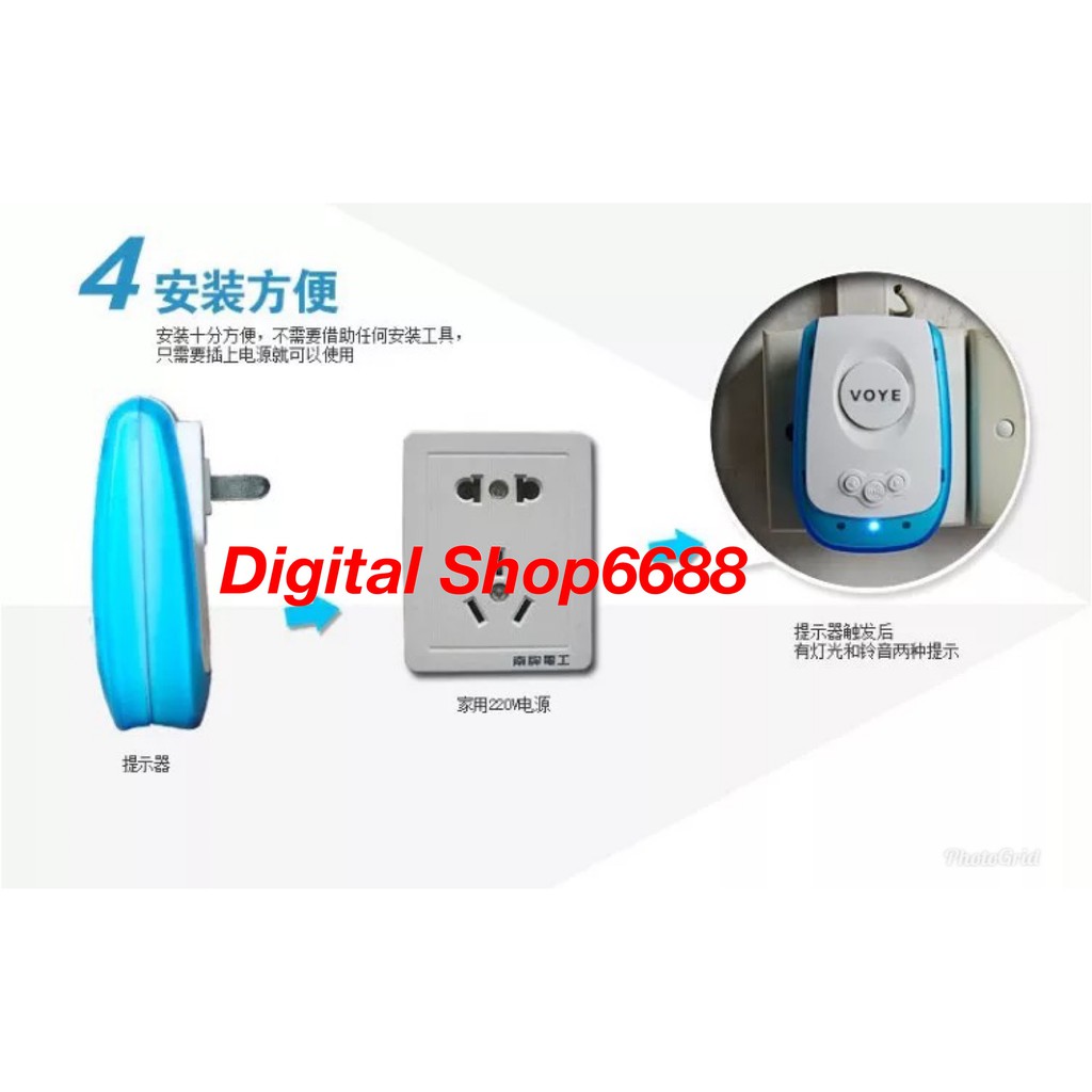 Bell Bel Pintu Pagar Rumah Wireless  1 Receiver