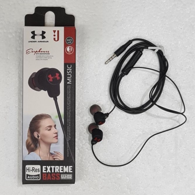 Handsfree Headset Earphone Extreme Bass UJ-02 / JB-11 With Mic