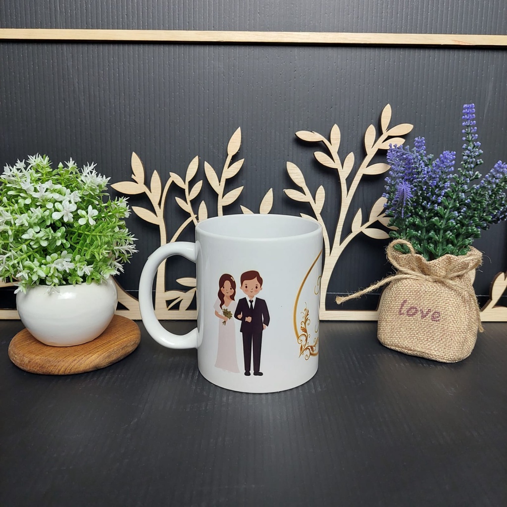 Mug Wedding import SNI berkualitas|Free DESIGN tinggal pilih