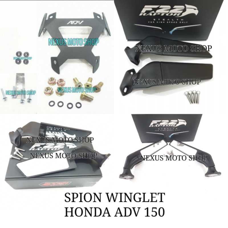 spion winglet adv spion plus breket serpo adv spion sayap honda adv150